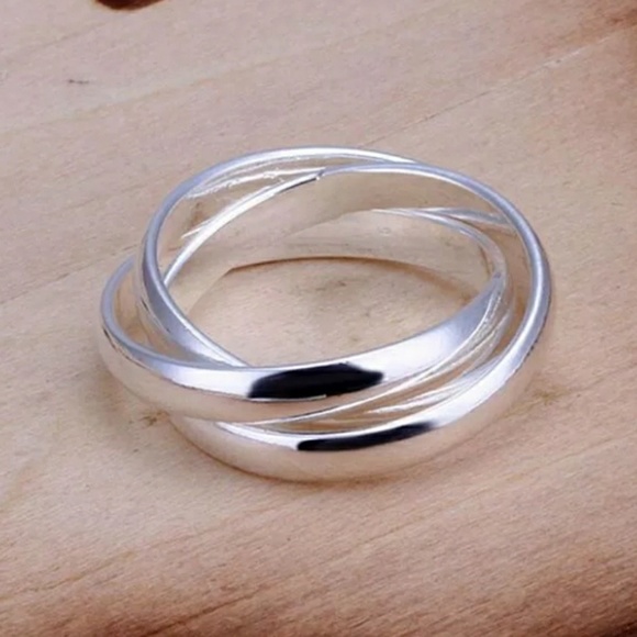 925 Silver plated Eternity Ring~NIB - Picture 8 of 8